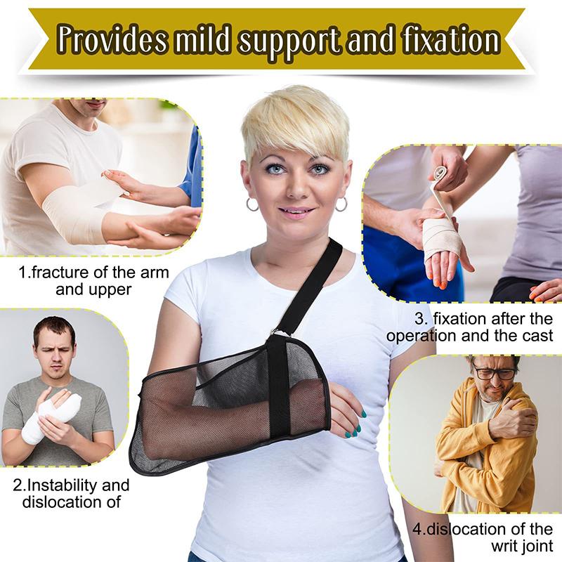 Adjustable Breathable Arm Sling Universal Support Shoulder Strap Brace Immobilizer Wrist Elbow Forearm Support Brace Straps