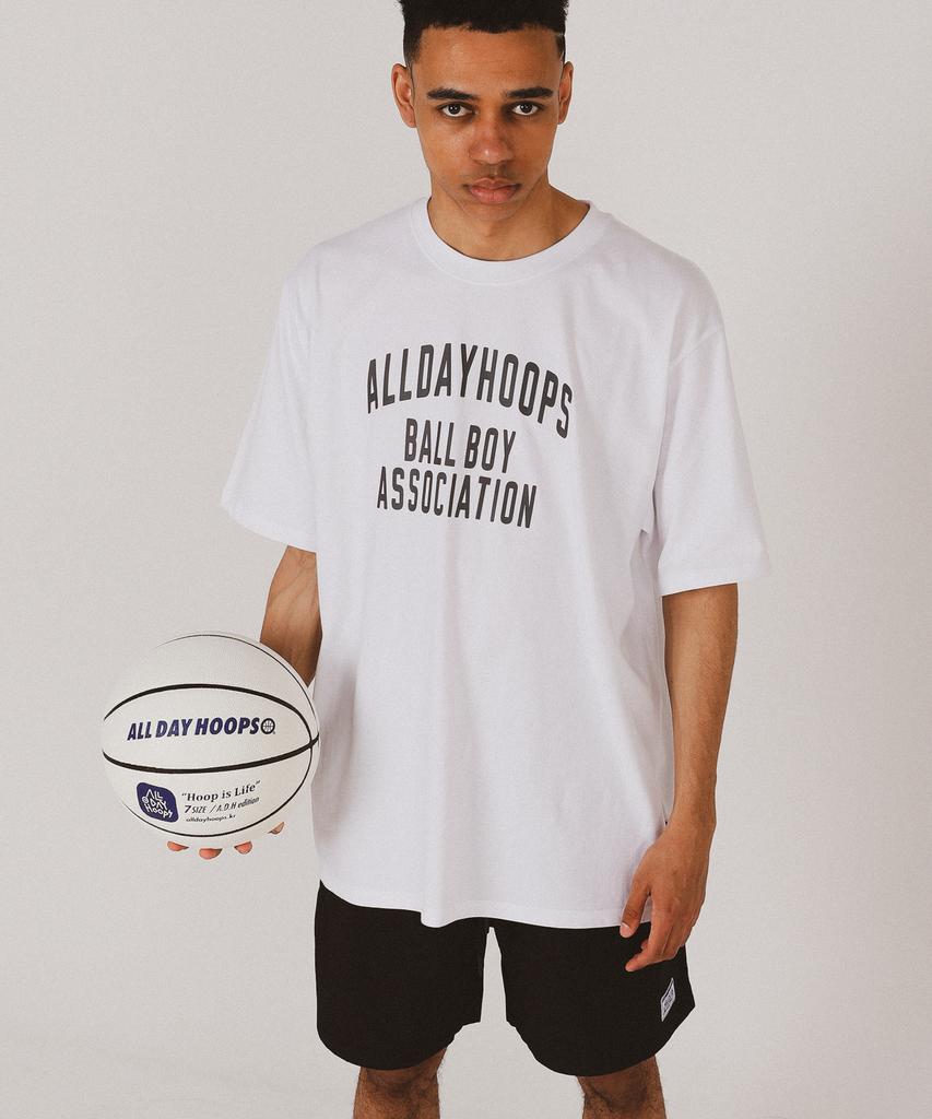 ALL DAY HOOPS Bba Logo Short Sleeve T-Shirt White