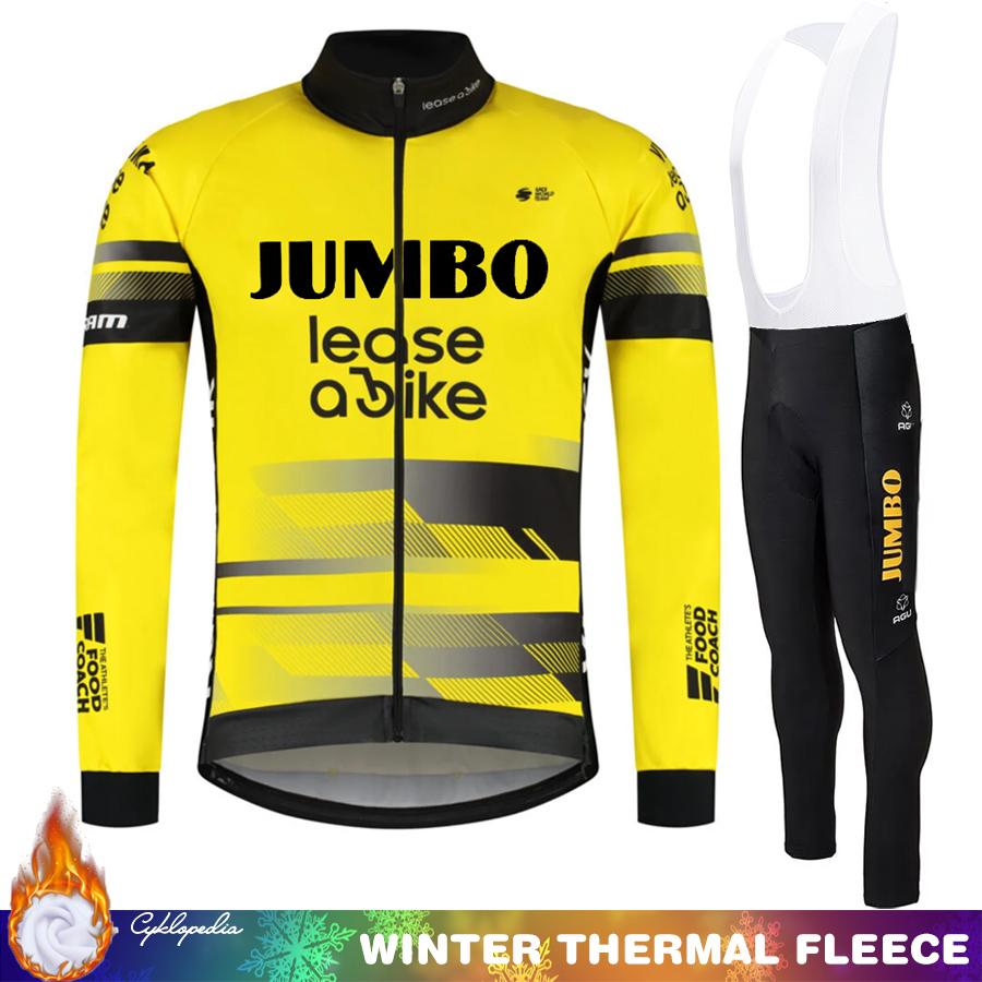 Herrcykelkläder Vinter Termisk Fleece Cykelbyxor JUMBO Man Set Tröja Kläder Cykeldräkt Herroutfit 2026 Byxor Cykel