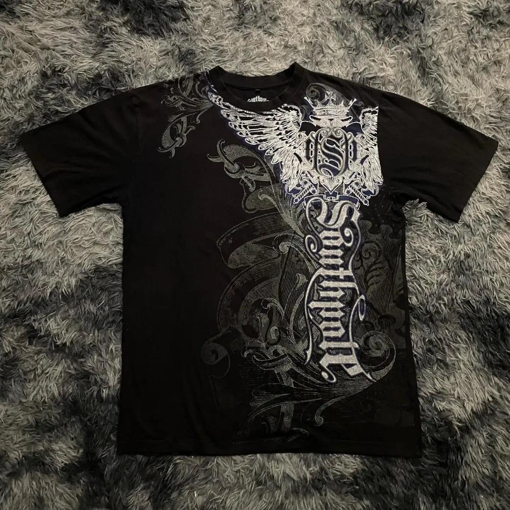 High Street Southpole Tricou Oversized cu Mânecă Scurtă pentru Femei Y2K cu Imprimeu Grafic Harajuku Gotic cu Gât Rotund Topuri cu Mânecă Scurtă