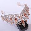 Popular exaggerated stage performance hair accessories crown Baroque multi-color crystal bridal crown with comb