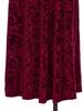 Women Retro Floral Print Skirt Elastic Waistband Solid Color Vintage Style for Wedding Party Banquet