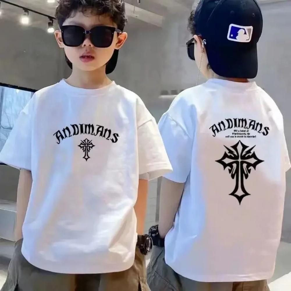 Children's and Teen Summer Printed T-Shirts for Boys and Girls, Short Sleeve, Kids' Sizes, Unisex Children's Tops