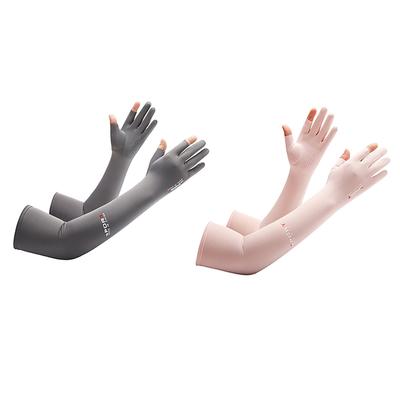 Men'S Fishing Sunscreen Arm Sleeves Summer Ice Silk Elastic Uv Protection Sleeves Gloves Outdoor Cycling Sleeves