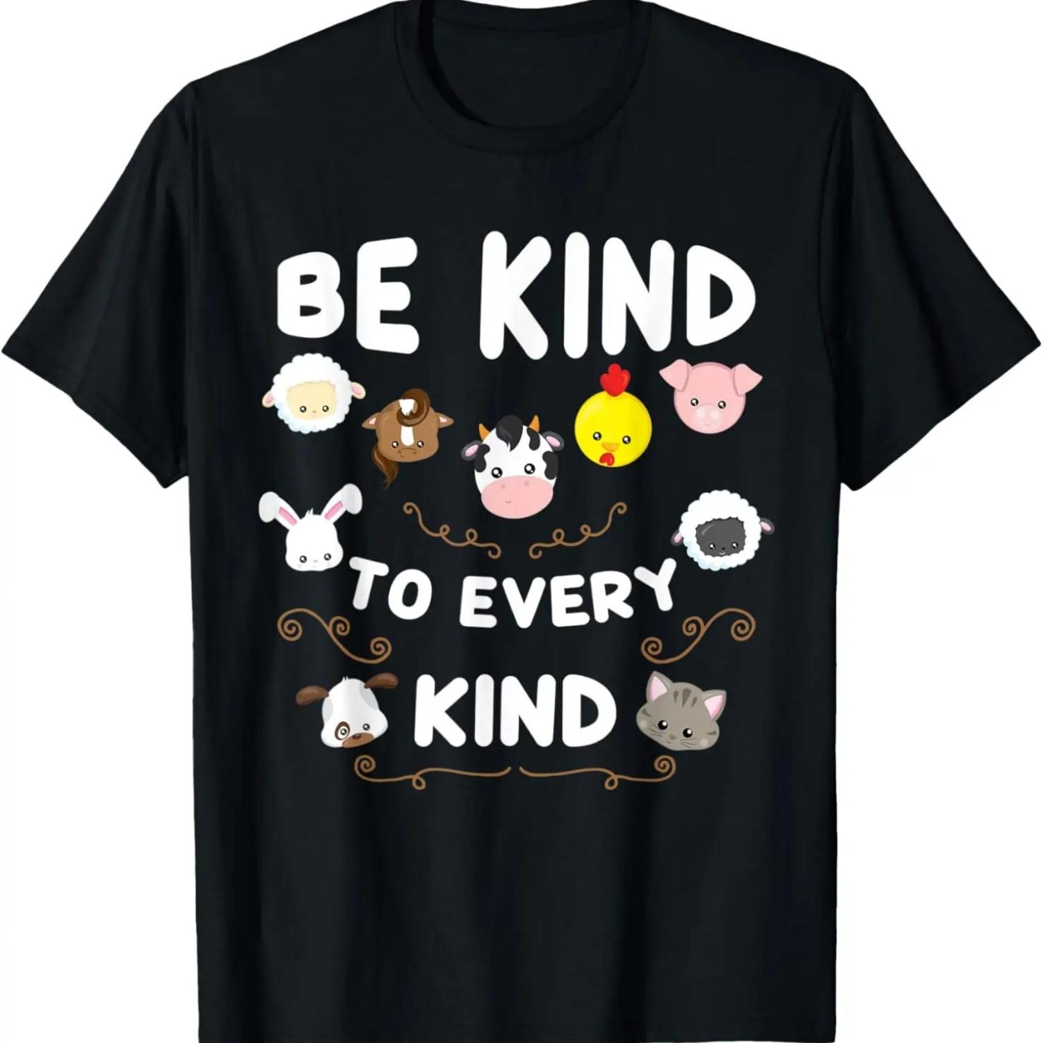 Be Kind To Every Kind Vegan T-Shirt S чёрный