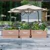 Yun Duo Dark Grey Galvanized Outdoor Planter Box