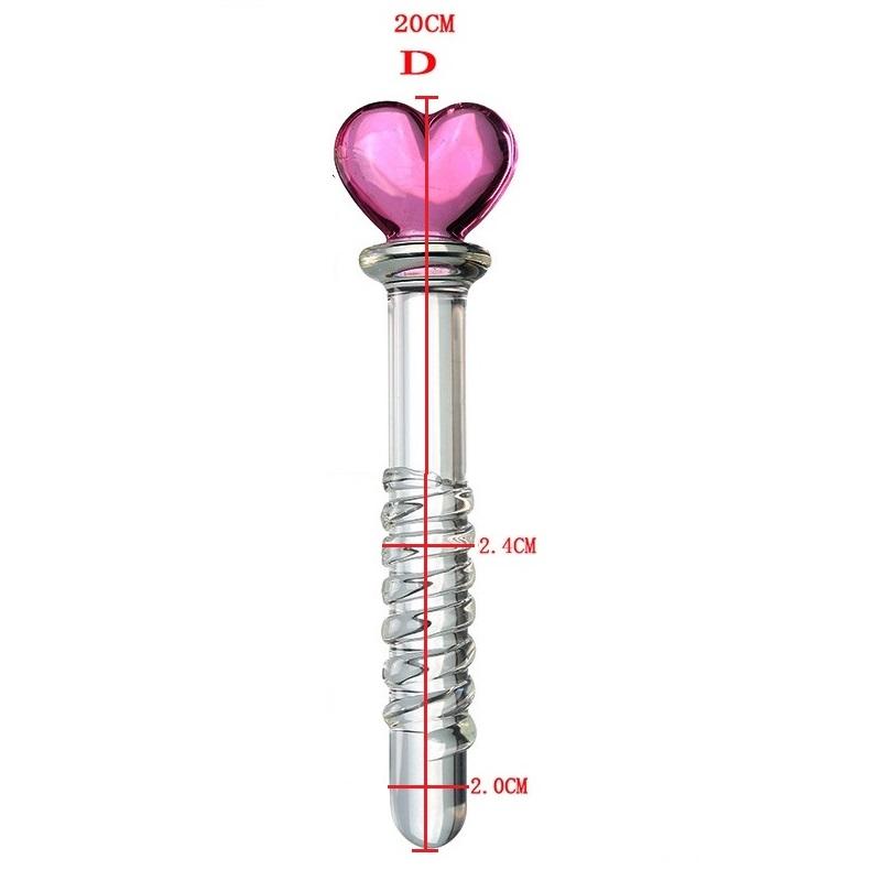 Poker Crystal Glass Body Wand Massager Colorful Glass Butt Plug Dildos Anal Sex Toys for Female Male Gay Masturbation Tool