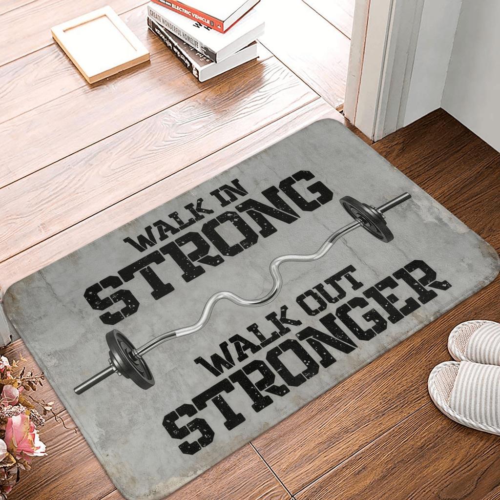 Eat Sleep Train Repeat Fitness Motivational Doormat Non-Slip Entrance Kitchen Bath Floor Door Mats Garden Carpet Rug