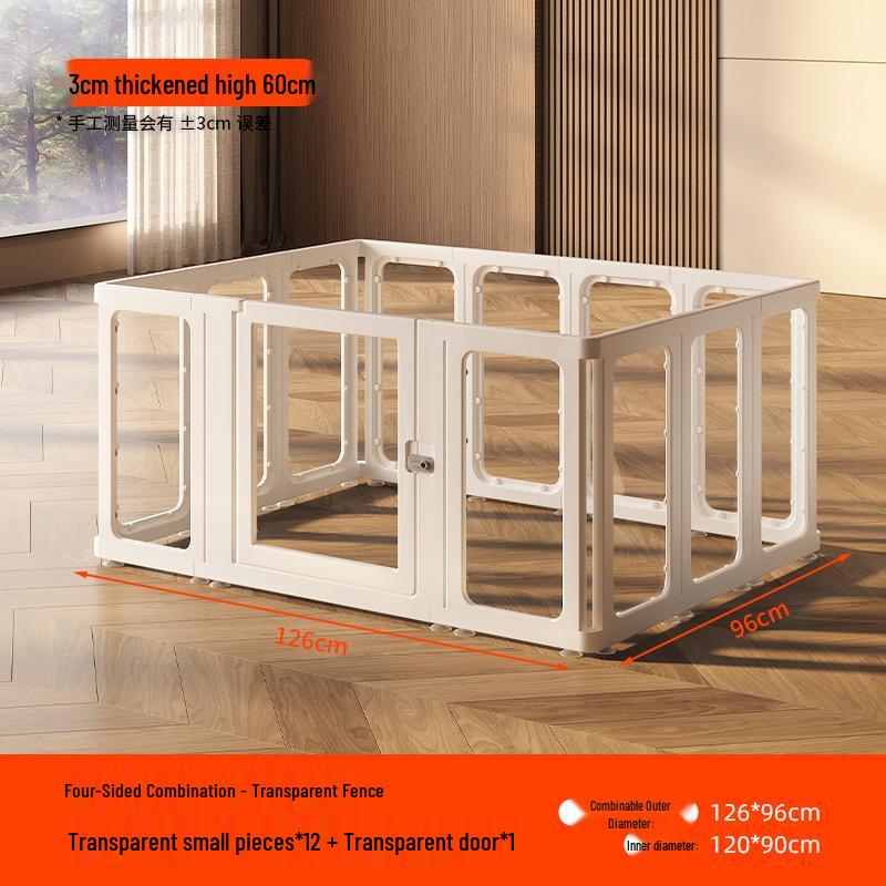 60CM High Transparent Indoor Dog Fence - Flexible Barrier for Small Pets