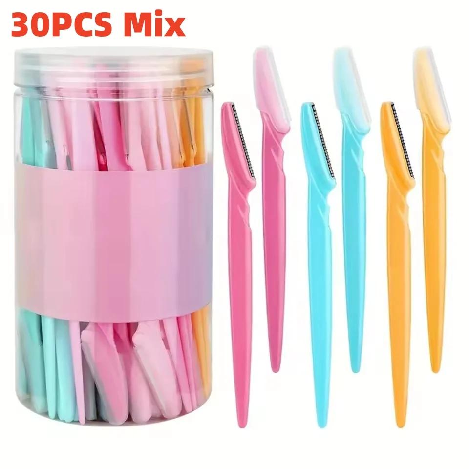 Xiaomi 5/10/30/40pcs Eyebrow Razors Kit Facial Eye Brow Trimmer Multifunction Facial Hair Removal Tool with Container Safety Beauty
