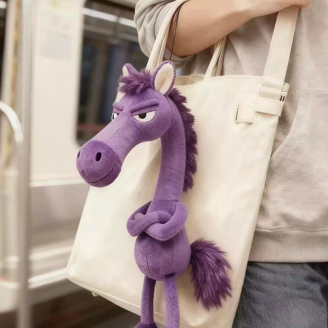 

Year of the Horse Mascot | Cool Black Horse Plush Bag Charm | Cute Keychain Toy for Bag 20cm фіолетовий