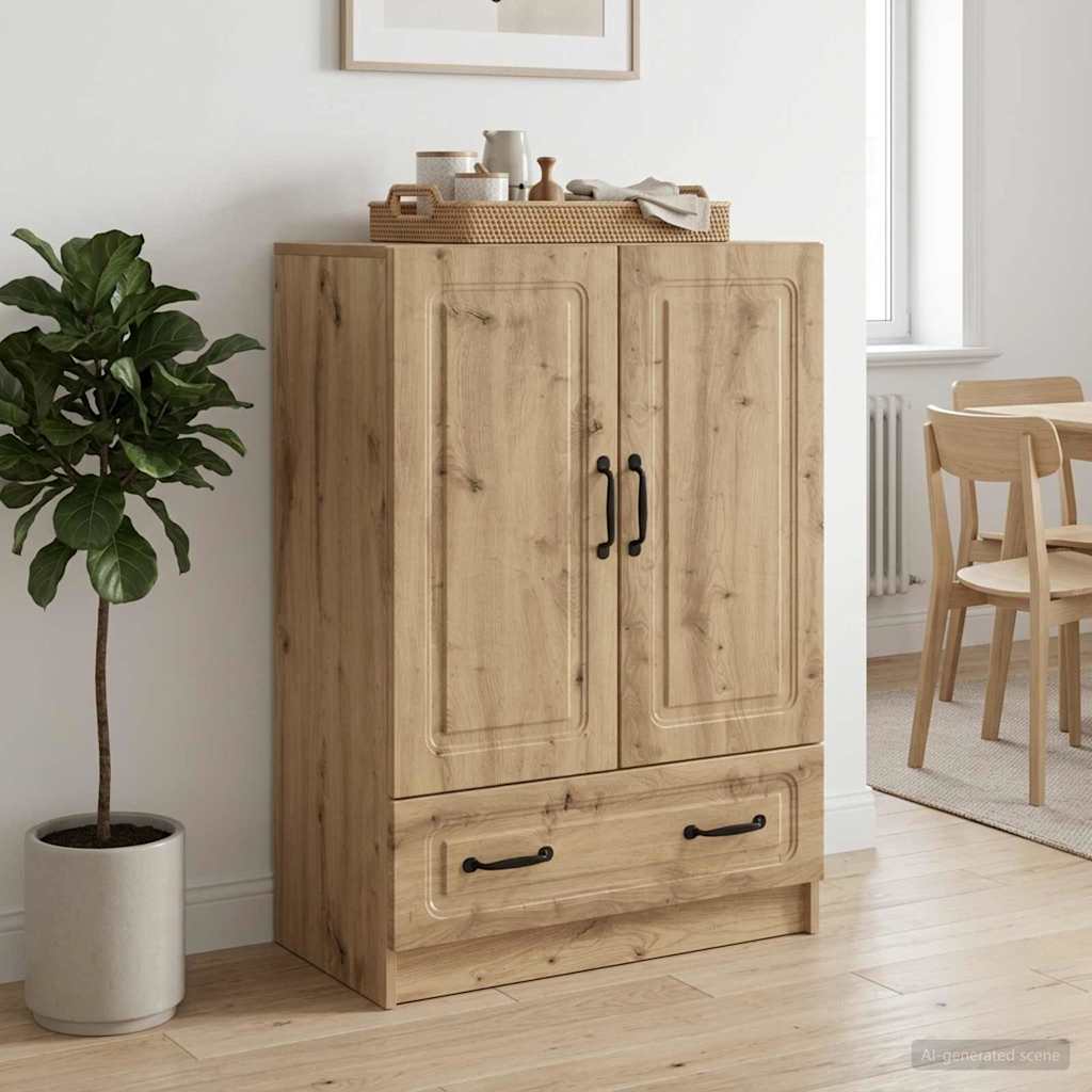 Artisan Oak Sideboard 25.98 x 13.58 x 36.22 in Particleboard