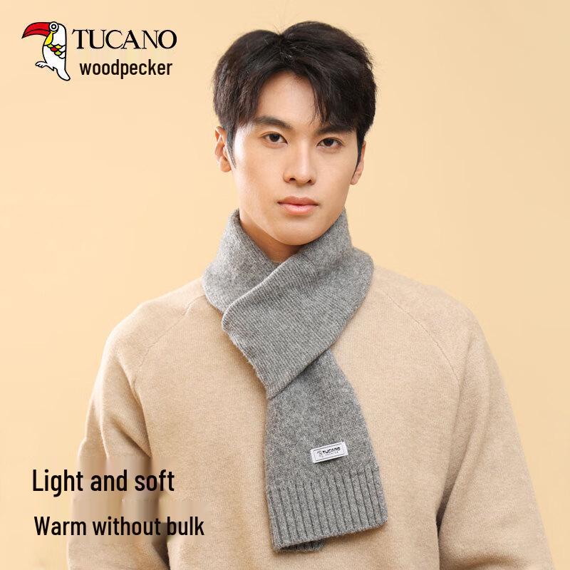 Woodpecker Men's Pure Wool Winter Scarf