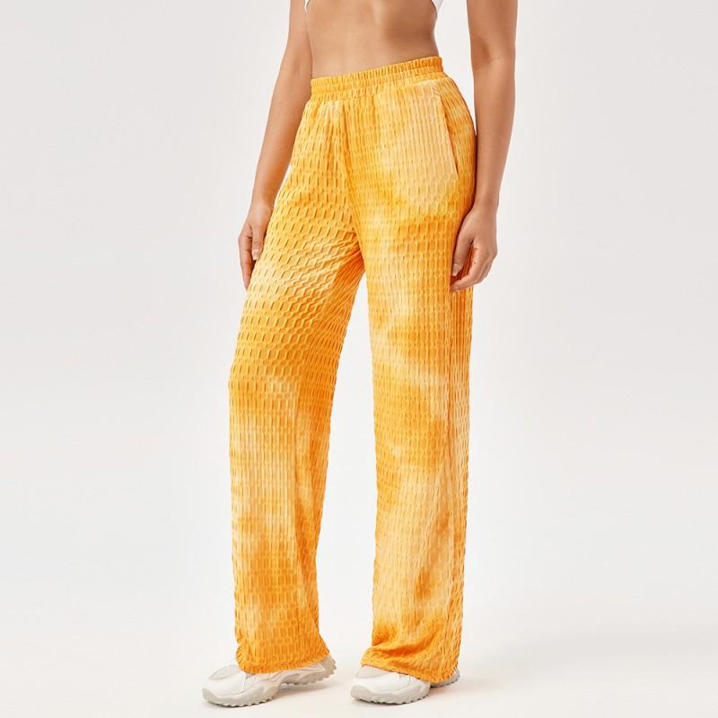 Womens Loose Straight Leg Athletic Pants Printed Stretch Running Fitness Casual