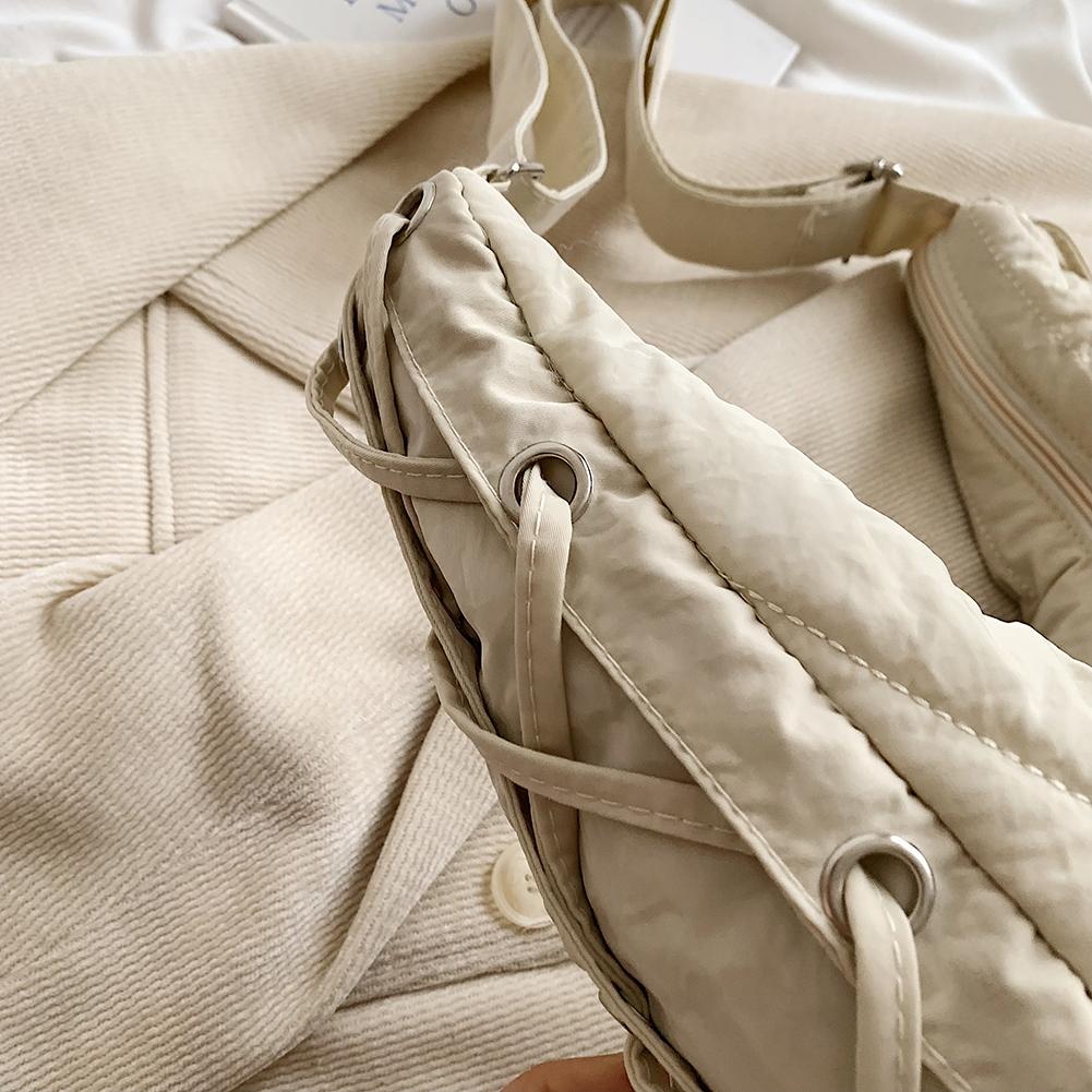 Women Fashion Shoulder Bag Large Capacity Crescent Crossbody Bag Adjustable Strap Daily Messenger Bag Simple Satchel Bag