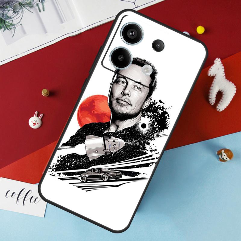Elon Musk Case For Xiaomi Redmi Note 12 11 10 9 8 13 Pro Plus 12S 11S 10S 9S 10A 9C 10C 12C 13C Cover