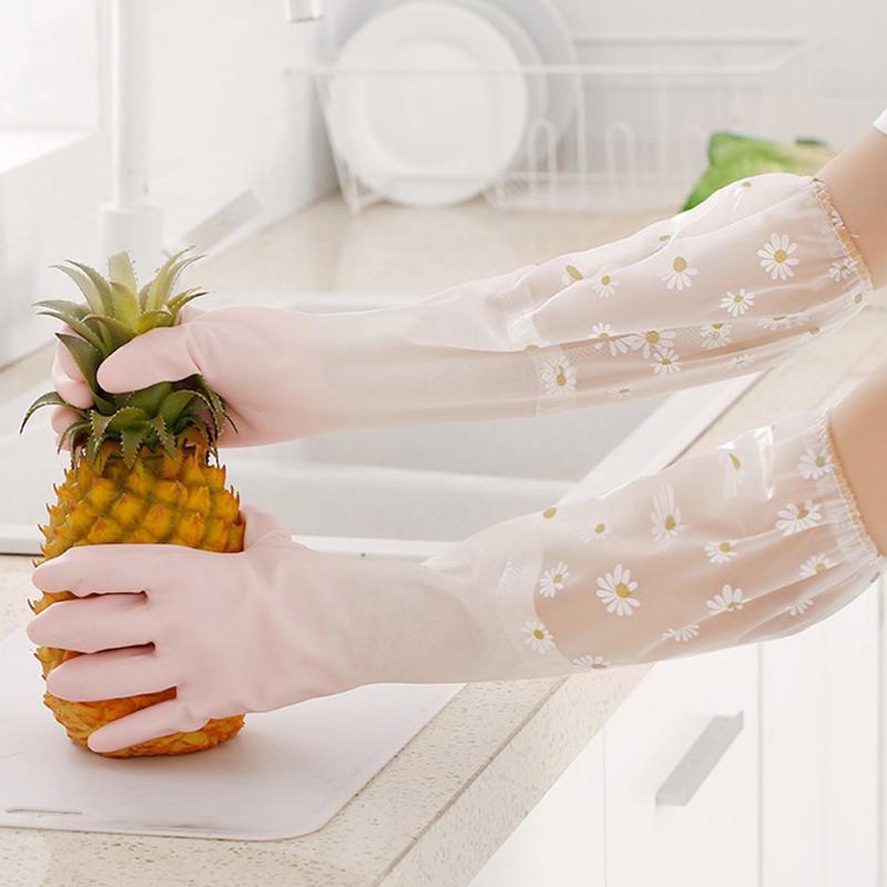 Waterproof Housework Cleaning Gloves Kitchen Cleaning Latex Household Dishwashing Laundry Gloves Wear Resistant Rubber Gloves