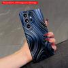 2DFlat Samsung Phone Case Fluid Blue Wave Design Phone Case Applicable To Galaxy S23 S24 S25ULTRA S26 A12 A14 A15 A16 A54 A55