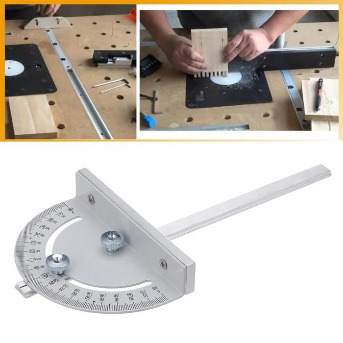 Rapporteur En Métal 180 Degrés Détecteur D'angle De Tête Ronde Pour Le Dessin De Menuiserie