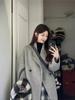 Oatmeal Double-Sided Cashmere Women's Mid-Length Coat - 2023 Autumn/Winter Korean Hepburn Style