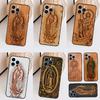 Guadalupe San Judas Wood Case For Samsung Galaxy S26 S25 S24 S20 S21 S22 S23 Ultra S10 Plus S25 FE Back Cover Shell