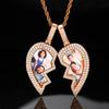European & American Cross-Border Heart Photo Frame Pendant Necklace