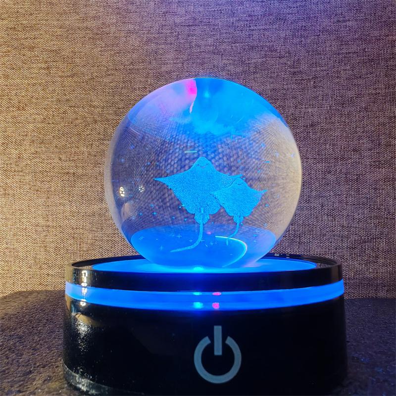Solar System 3d kristallkula Kristallklot Laser snidad kristallkula med kulstativ Dekorativa planetsfärer Galaxy Födelsedagspresentprydnader