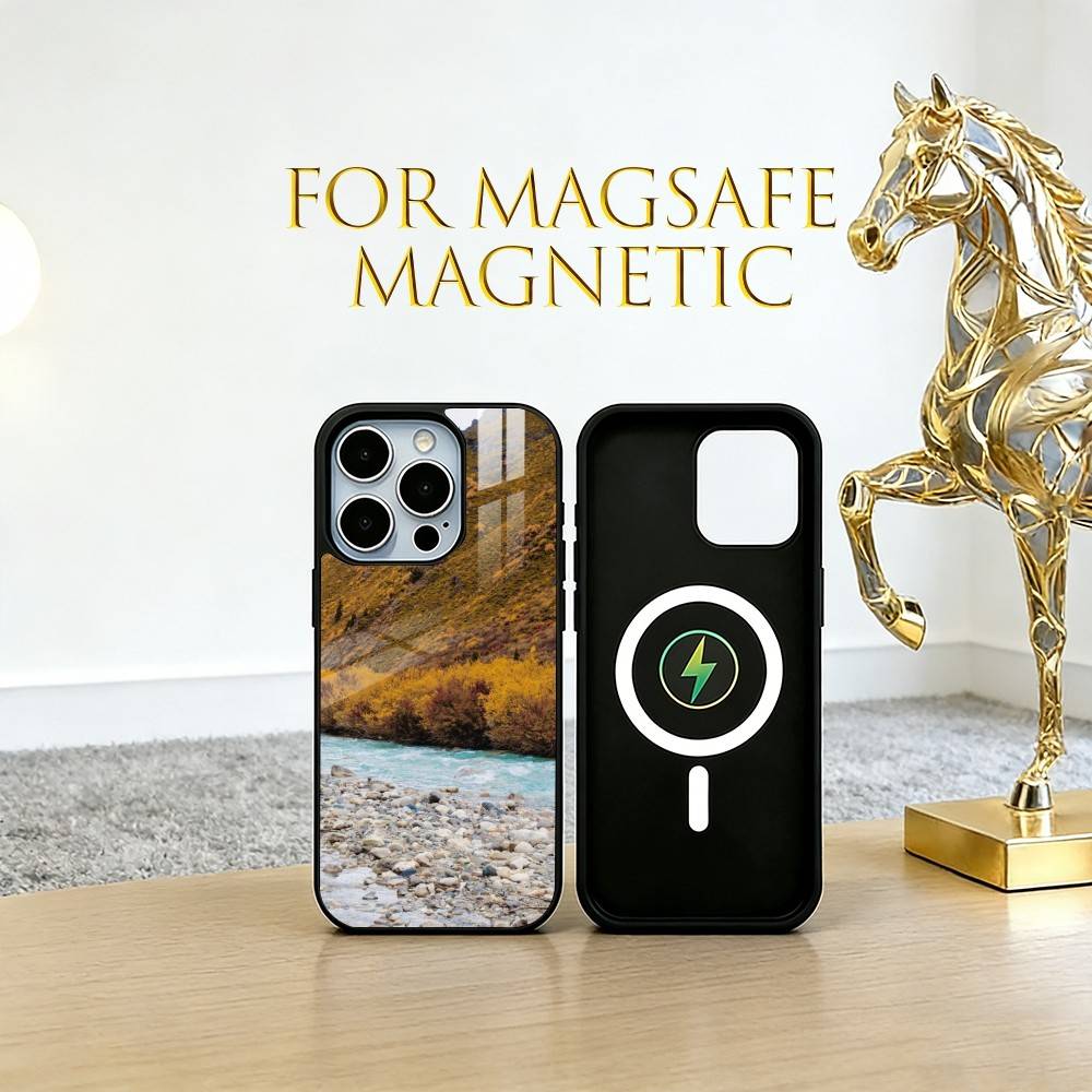 Snow mountain Phone Case For iPhone17,16,15,14,13,12,11 Plus,Pro Magnetic with Magsafe Wireless Charging