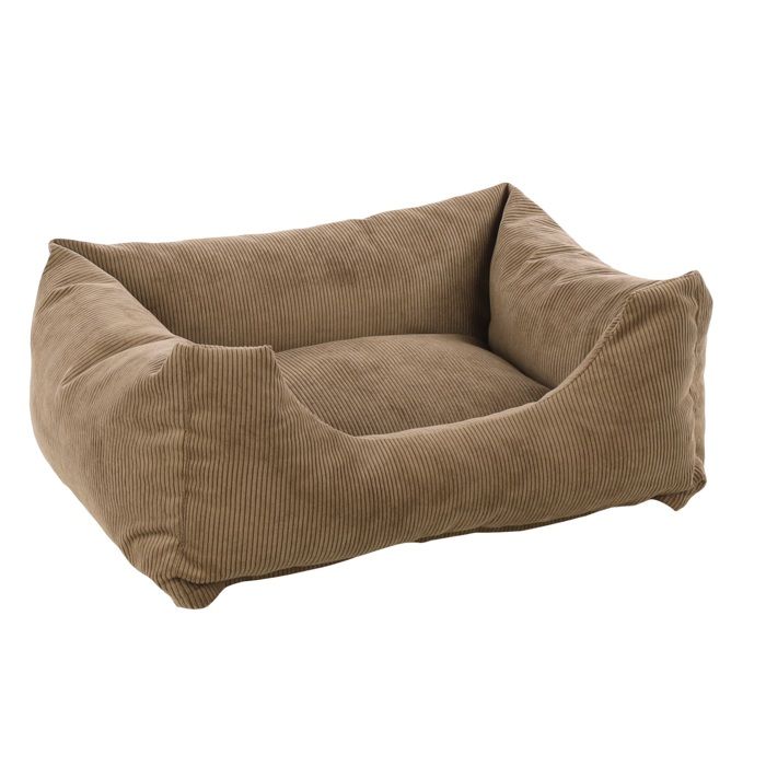 Coussin panier côtelé Rectangle Marron 65x50x20cm