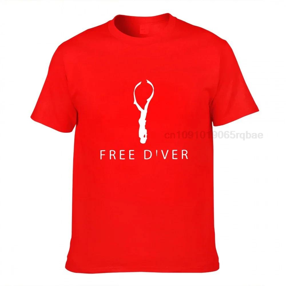 Free Diver Tshirts Unisex Divin Scuba Water Sports Casual Cotton Tee Shirt Crew Neck Classic Short Sleeve T Shirt Graphic Clothes
