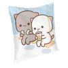 Peach And Goma Mochi Cat Bubble Tea Cushion Cover Sofa Home Decorative Square Throw Pillow Case 40x40