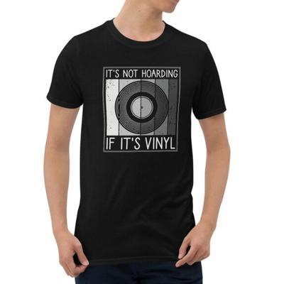 Bawełniany T-shirt z Płytą Winylową To Nie Kolekcjonerstwo Jeśli To Winyle Zabawny Prezent dla DJ-a Koszulki dla Kolekcjonerów Płyt Tee Unisex Estetyczny Streetwear