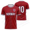 2026 Norvegia Maglia da Calcio 9 Grafica Stampata Maglietta Sportiva Traspirante Asciugatura Rapida Top Maglietta da Tifoso Estate Uomo Donna T-Shirt