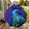 1pc Parrot Flowers Automatic Folding Umbrella 8 Rib Iron Frame,  Suitable for Travel, Daily Use, Birthday, Women & Men Gift