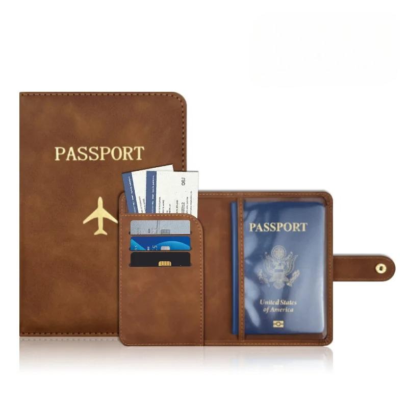 Airplane Hasp Passport Clip Multi Card Slots Passport Cover Id Card Holder Credit Card Holder Passport Holder Travel Accessories