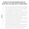Homlly 5 in 1 Portable Handheld Pocket Fan with Power Bank, Flash Light, Mirror & Mobile Phone Holder X3PCS