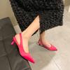 Fashion New Women Pointed Toe Heels Shoes Sandals Dress Party Fashion Summer Slippers New Walking Flip Flops Pumps Slides Zapatos Mujer