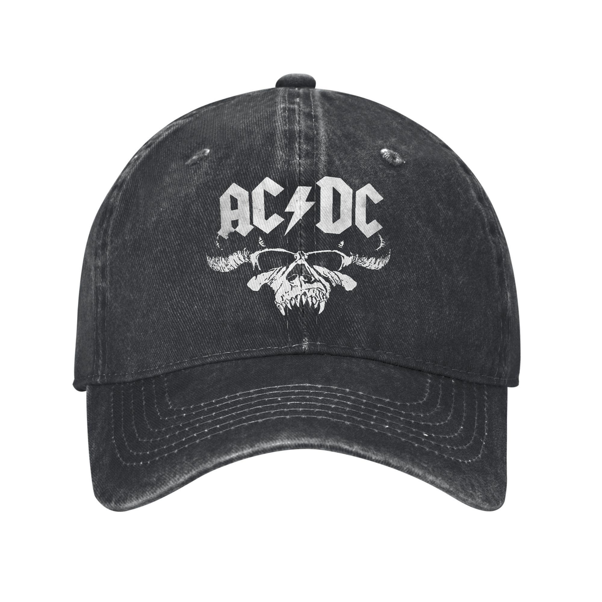 XIXIGO Cap Vintage AC Rock Band High Voltage Baseballpetten Mannen Vrouwen Verweerde Denim Snapback Pet DC Outdoor Ongestructureerde Zachte Pet Pet One Size