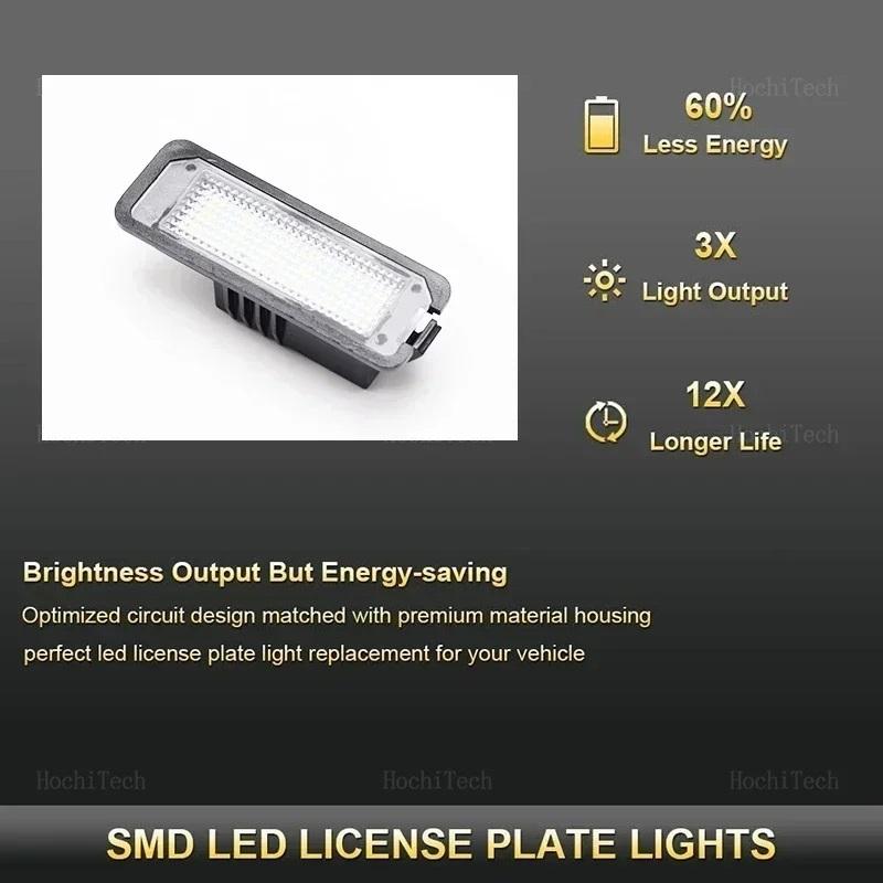 For VW Passat B6 CC Eos Golf 4 5 6 7 MK7 Polo Superb Lupo Scirocco Seat Leon Altea Ibiza LED License Number Plate Light Lamp