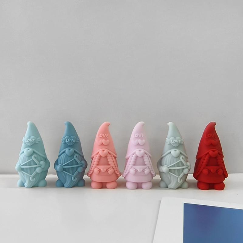 Love Heart Gnome Silicone Mold DIY Epoxy Resin Molds Table Ornament Mould Scented Candle Plasters Making Tool Easy Clean
