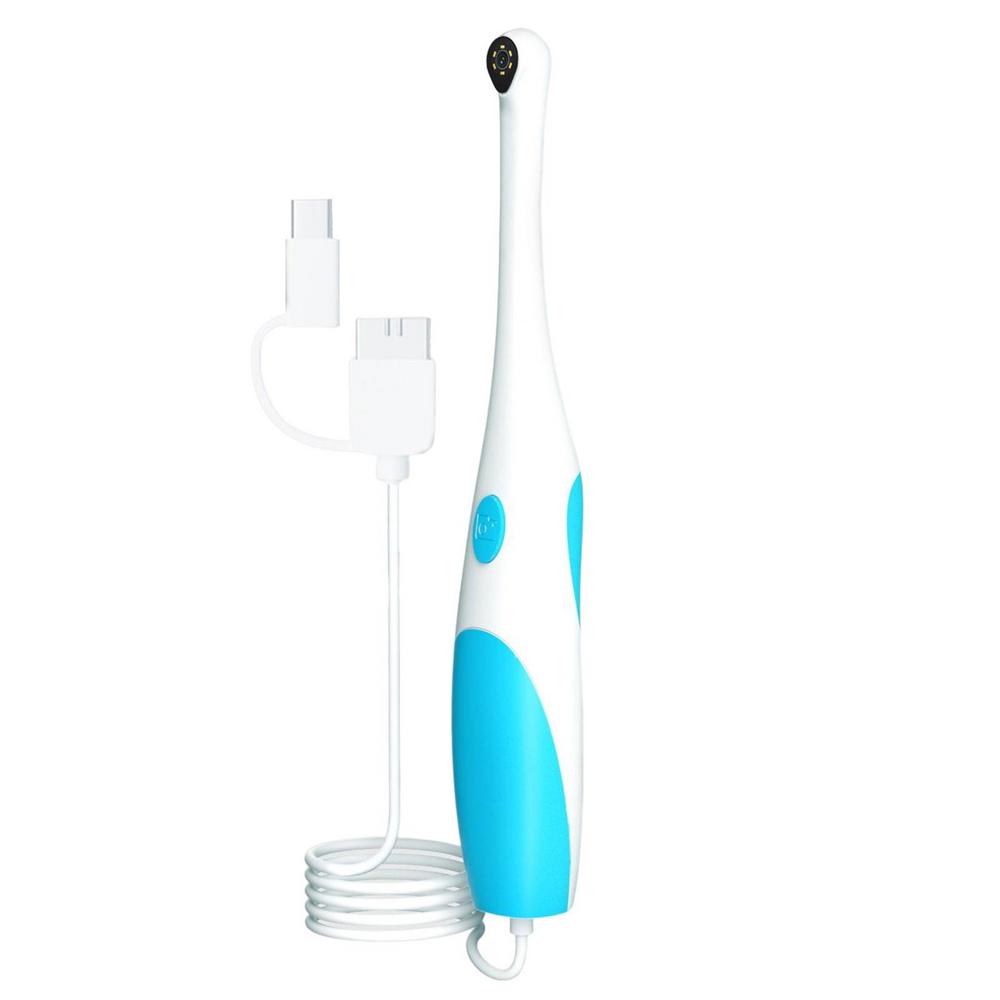 

HD Portable 3 In1 Visual Odontoscope Oral Examination Camera With 6 LED Lights Teeth Detecting Endoscope Cameras For Dentists #W синій