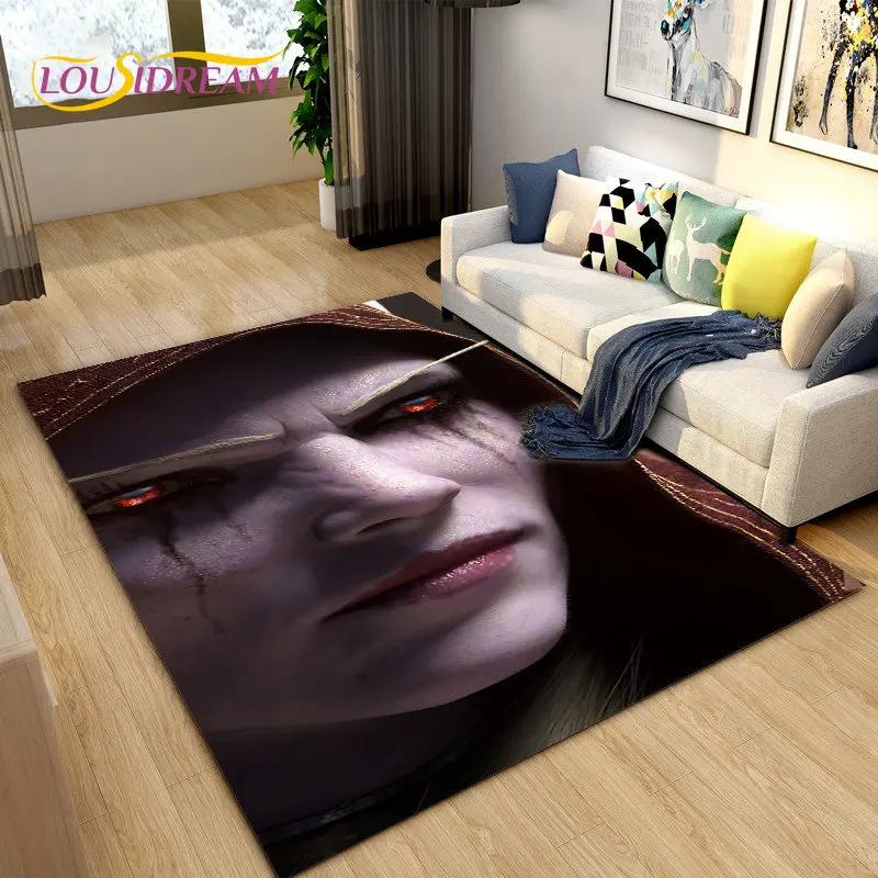 3D WOW, World of Warcraft Spielbereich-Teppich, groß, Teppich für Wohnzimmer, Schlafzimmer, Sofa, Fußmatte, Dekoration, rutschfeste Bodenmatte für Kinder