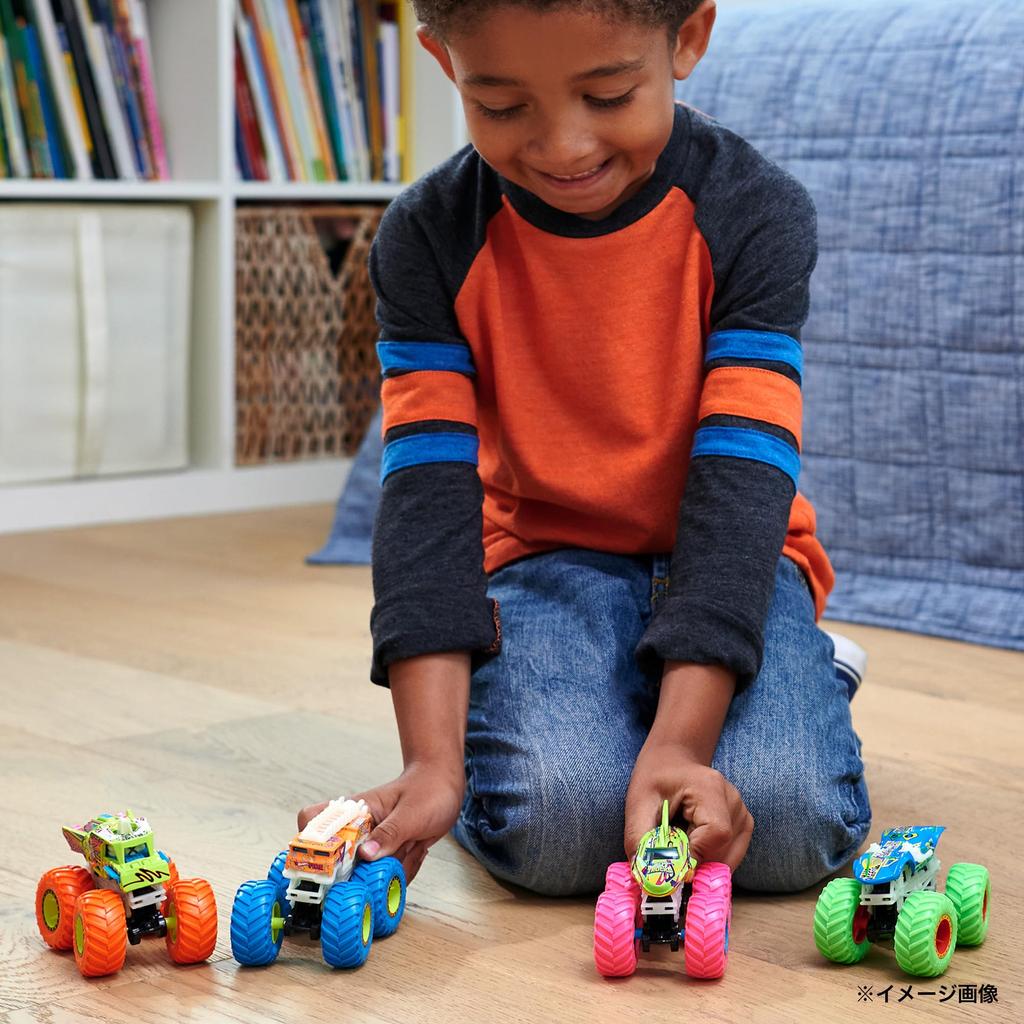Hot Wheels Monster Truck Vehicle Mini Ages Light-Up Assortment, Toys, Cars, 6-Car Box, 3+, Multi-Purpose, JFX08-986E
