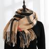 Plaid scarf women's 2025 autumn and winter imitation cashmere scarf medium length warm scarf shawl sweet scarf