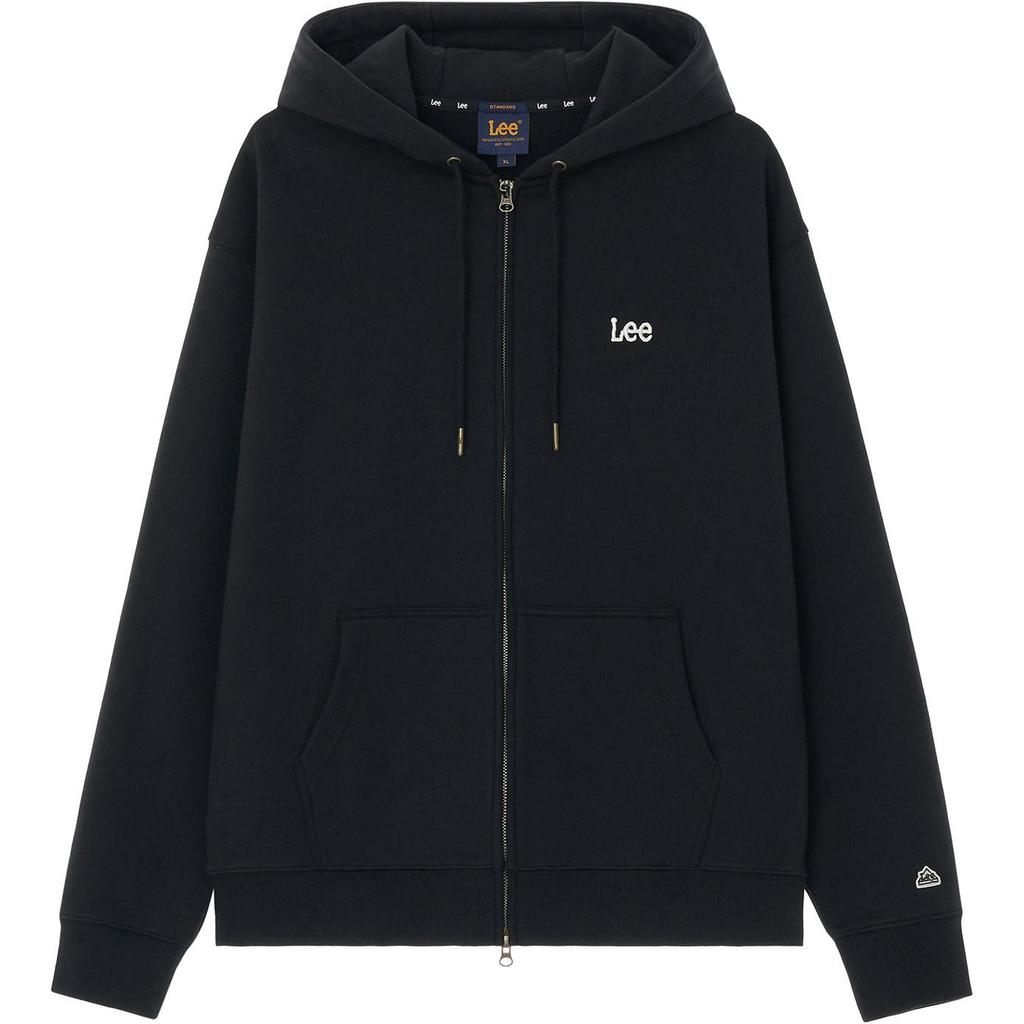 Korean Style Letter Embroidered Hooded Long Sleeve Sweatshirt Men sweatshirt Black LE2403HZ01BK