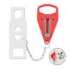 1PC Security Portable Door Lock Latch, Upgrade 2 Holes Removable Door Latch Lock For Travel Safety And Personal Protection