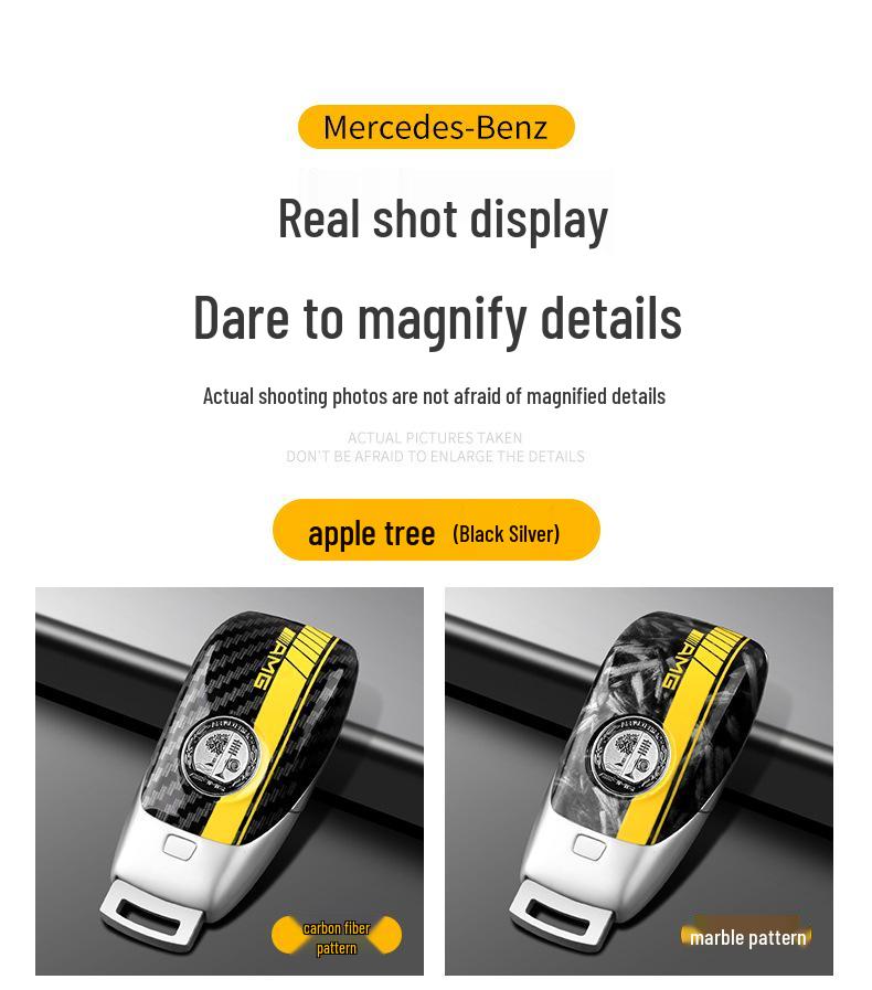 Mercedes Key Shell: A-Class, C-Class, E-Class, GLC300/E300L Replacement AMG Cover