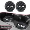 2pcs Carbon Fiber Silica Gel Car Coaster Cup Bottle Holder Anti-Slip Pad For Rio Soul Forte K5 K3 Sorento Stinger Sportage Hxqgn22