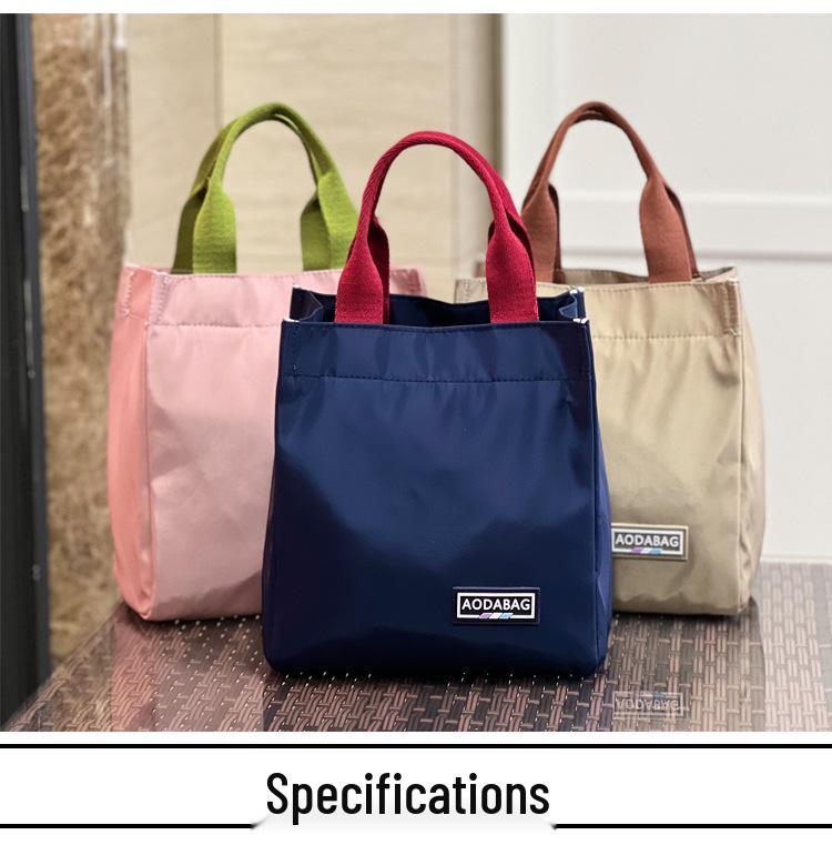 Geantă de mână izolată coreeană cu blocuri de culoare pentru prânz pentru femei