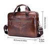 Documents Bag Genuine Leather Men's Briefcase Vintage Business Computer Bag Messenger Bags